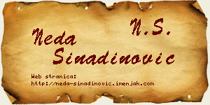 Neda Sinadinović vizit kartica